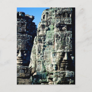 Bayon Temple in Angkor Cambodia twee gezichten Briefkaart