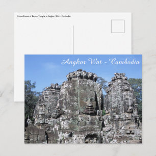 Bayon Temple in Angkor Wat - Cambodja Briefkaart