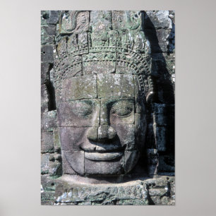 Bayon Temple in Angkor Wat - Cambodja Poster