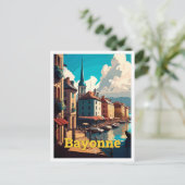 Bayonne France Reizen  illustratie Briefkaart (Staand voorkant)