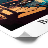 Bayonne France Reizen  illustratie Poster (Hoek)