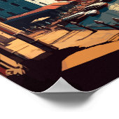 Bayonne France Travel Art Vintage Poster (Hoek)