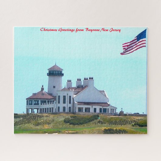 Bayonne New Jersey.Kerstgroeten Legpuzzel (Horizontaal)