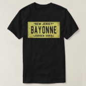 Bayonne New Jersey NJ Retro Hometown licence bord T-shirt (Design voorkant)