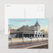 Bayonne, New Jersey, treinstation, Vintage Briefkaart (Voorkant / Achterkant)