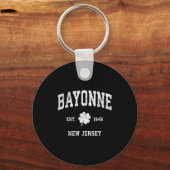 Bayonne New Jersey Vintage Shamrock Srts  Sleutelhanger (Voorkant)