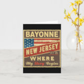 Bayonne Nj Its Where My Story Begins _1 Kaart (Gele Bloem)