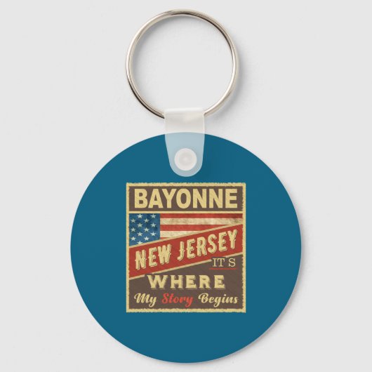 Bayonne Nj Its Where My Story Begins _1  Sleutelhanger (Voorkant)