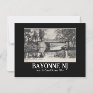 Bayonne NJ Morris Canal 1910 Briefkaart