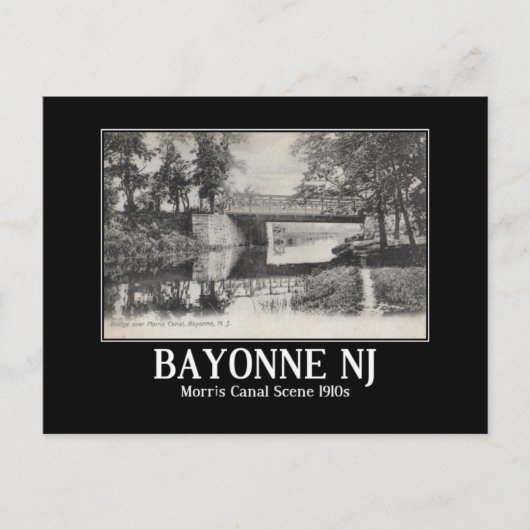 Bayonne NJ Morris Canal 1910 Briefkaart (Voorkant)