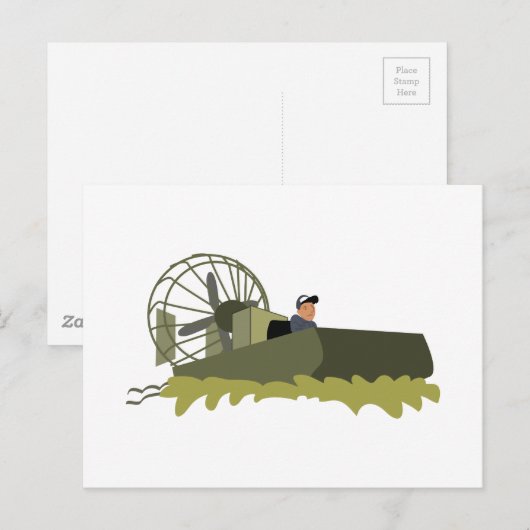 Bayou Airboot Briefkaart (Voorkant / Achterkant)