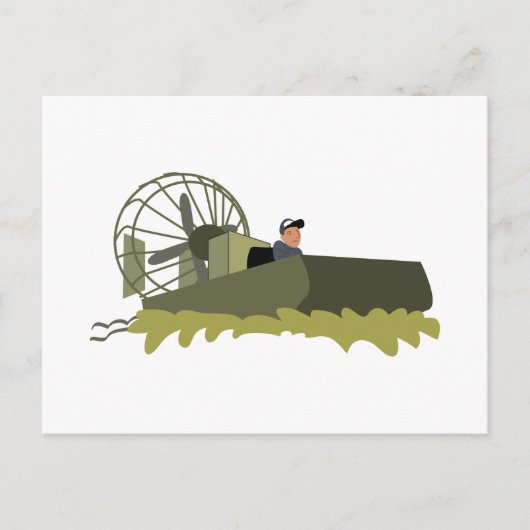 Bayou Airboot Briefkaart (Voorkant)