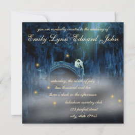 Bayou Bliss Brunette Wedding Invitation Kaart