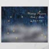 Bayou Bliss Folded Wedding Programme (Voorkant)