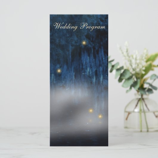 Bayou Bliss Wedding Program Kaart (Staand voorkant)