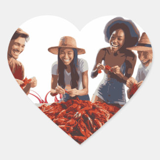 Bayou Bonds: Een New Orleans rivierkreeft koken en Hart Sticker