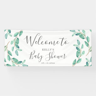 Bayou Botanicals   Baby shower Welkomstwoord Spandoek