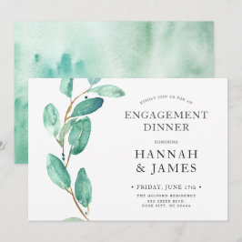 Bayou Botanicals Green Colorwash Engagement Party Kaart