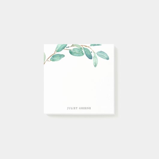 Bayou Botanicals | Greenery Custom Name Post-it® Notes (Voorkant)