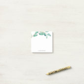 Bayou Botanicals | Greenery Custom Name Post-it® Notes (Op bureau)