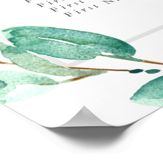 Bayou Botanicals Wedding | 9 Tabel | Zitschaart Poster (Hoek)