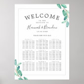 Bayou Botanicals Wedding | 9 Tabel | Zitschaart Poster (Voorkant)