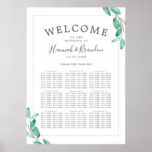 Bayou Botanicals Wedding   9 Tabel   Zitschaart Poster