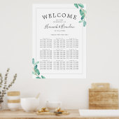 Bayou Botanicals Wedding | 9 Tabel | Zitschaart Poster (Keuken)