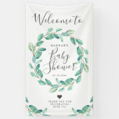 Bayou Botanicals | Welkom Baby shower Spandoek (Verticaal)