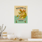 Bayou Cajun Alligator Baby shower Welkomstbord Poster (Keuken)