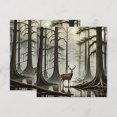 Bayou Deer Feestdagenkaart (Voorkant / Achterkant)
