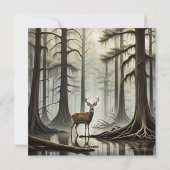 Bayou Deer Feestdagenkaart (Achterkant)