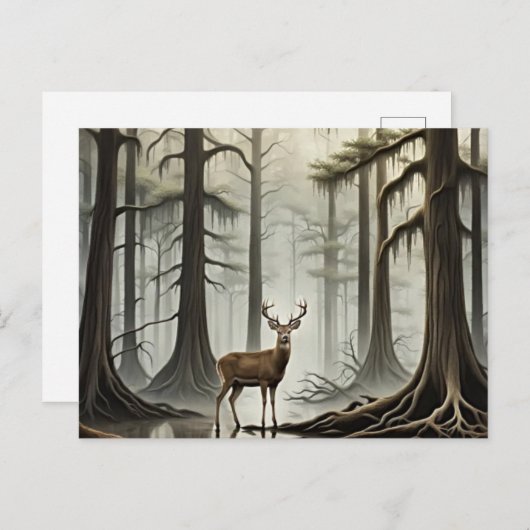 Bayou Deer Feestdagenkaart (Voorkant / Achterkant)