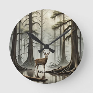 Bayou Deer Ronde Klok