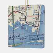 Bayou La Batre  Map Keramisch Ornament (Links)