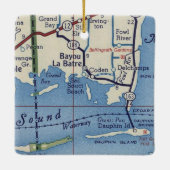 Bayou La Batre  Map Keramisch Ornament (Achterkant)