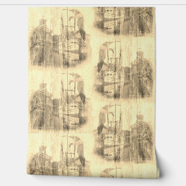 Bayou Memories Garnaal Boot Wallpaper Behang