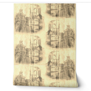 Bayou Memories Garnaal Boot Wallpaper Behang