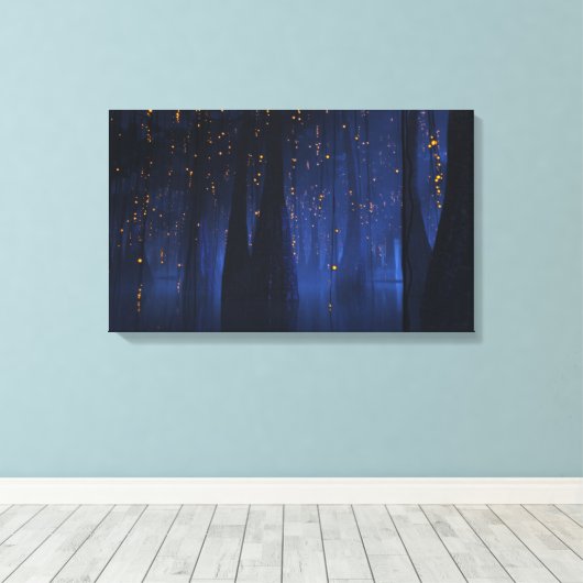 Bayou (Nacht) Canvas Afdruk (Insitu (Houten vloer))