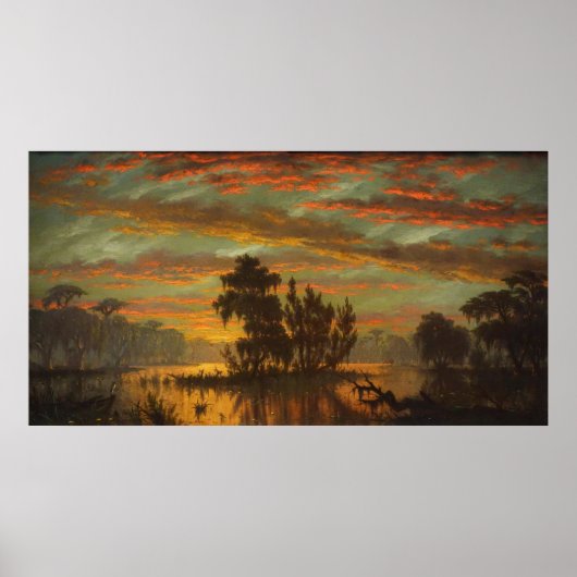 Bayou Plaquemines (1881) door Joseph Rusling Meeke Poster (Voorkant)