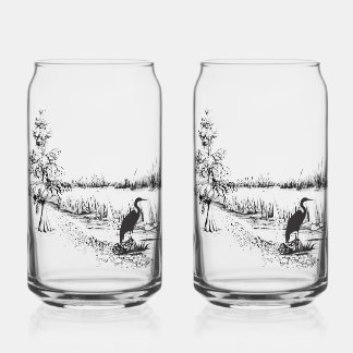 Bayou Scène Glas Kan Beker