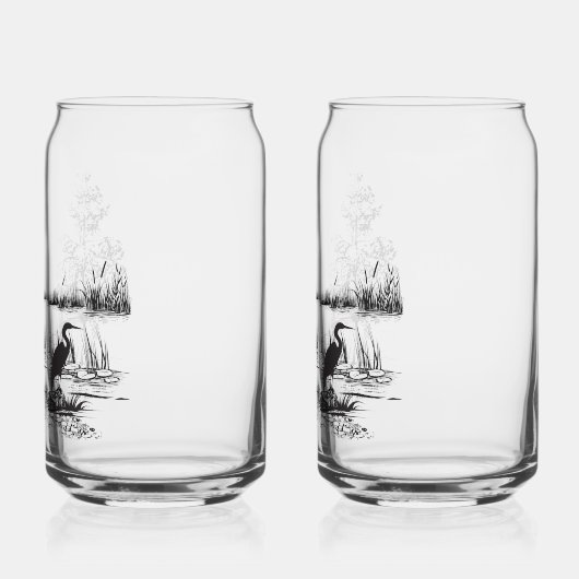 Bayou Scène Glas Kan Beker (Links)