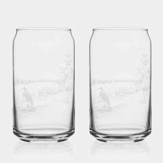 Bayou Scène Glas Kan Beker (Achterkant)