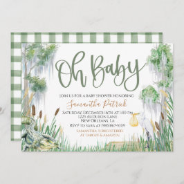 Bayou Swamp Baby shower Invitation Kaart