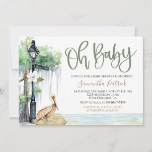 Bayou Swamp Baby shower Invitation Kaart