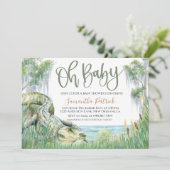 Bayou Swamp Baby shower Invitation Kaart (Staand voorkant)