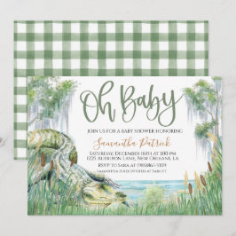 Bayou Swamp Baby shower Invitation Kaart
