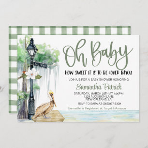 Bayou Swamp Baby shower Invitation Kaart
