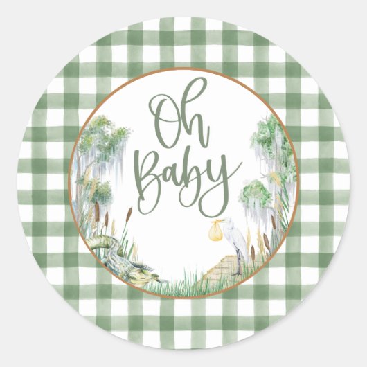 Bayou Swamp Baby shower Sticker (Voorkant)
