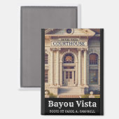 Bayou Vista Courthouse – Southern Psychos Collecti Magneet (Voorkant / Achterkant)